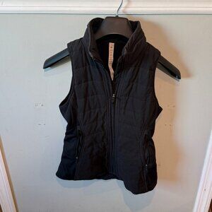 Lululemon Another Mile Vest Womens Size 6 Black Puffer Running Reflective